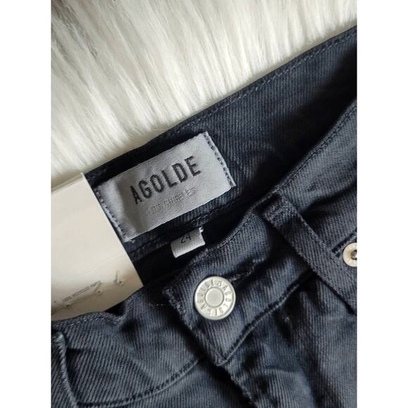 NWT Agolde Toni High-Rise Black Straight Jeans - 24 Waist - Picture 5 of 7